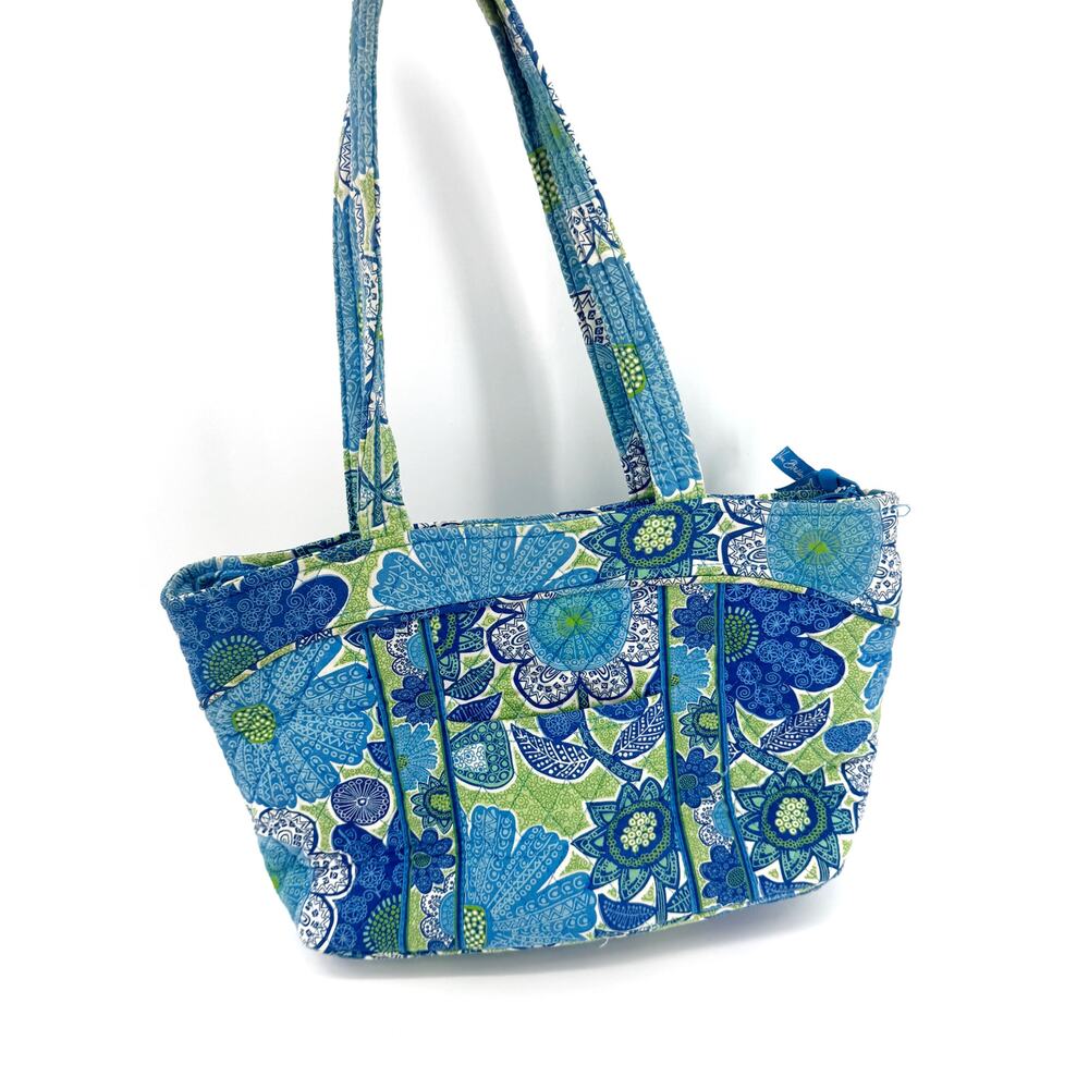 Vera Bradley Doodle Daisy Quilted Cotton Floral Shoulder Tote Bag Retired